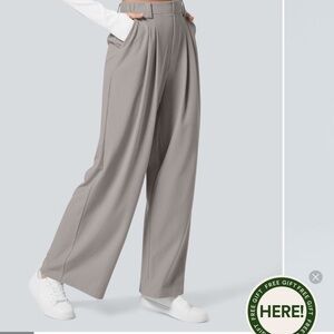 HALARA Gray Wide-Leg Jumpsuit Sleeveless Design